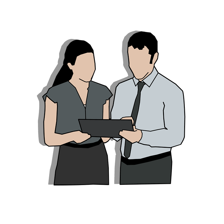 woman and man animation