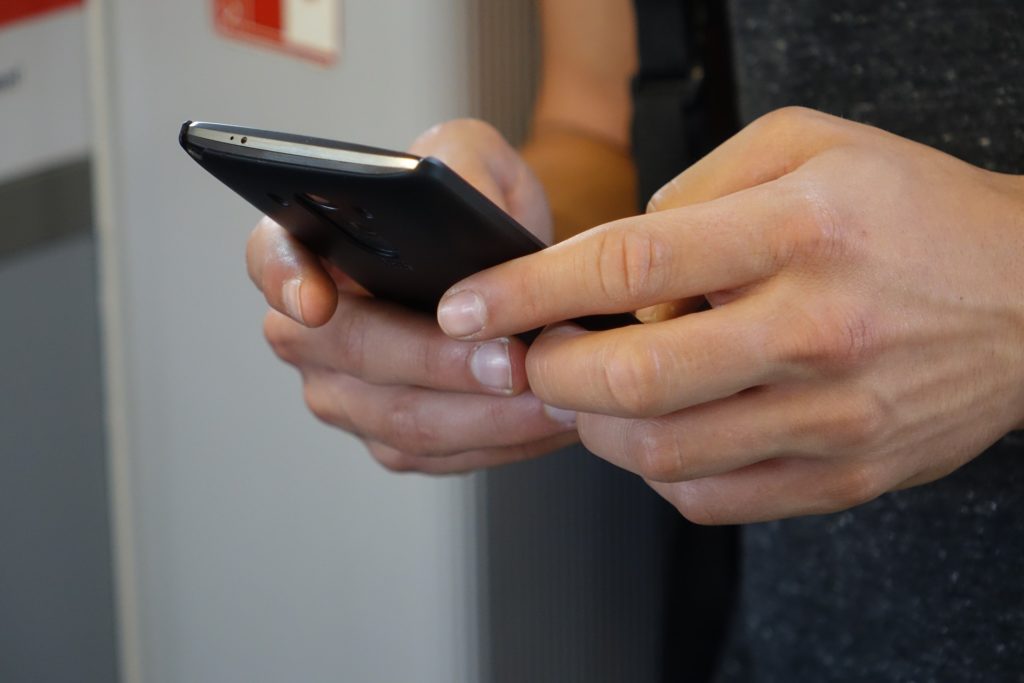 A person is using a smartphone